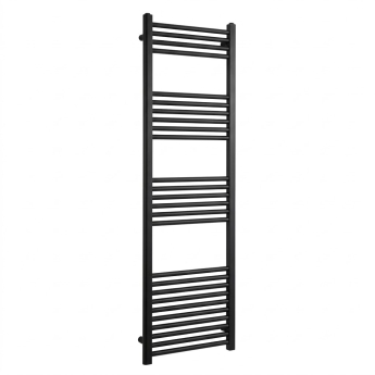 Prestige K-Rail Straight Heated Towel Rail 1600mm H x 600mm W - Black | Product Image