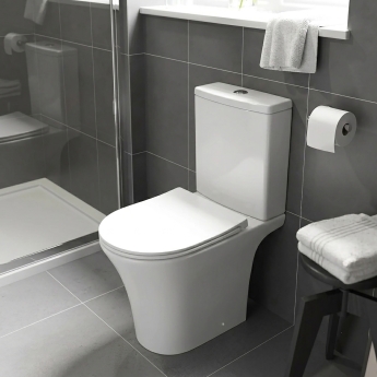 Prestige Kameo Rimless Open Back Close Coupled Toilet (inc Soft Close Seat) | Product Image