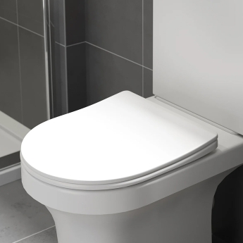 Prestige Kameo Rimless Back to Wall Toilet (inc Slim Soft Close Seat) | Product Image