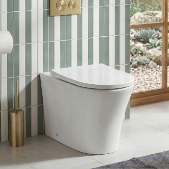 Prestige Kameo Rimless Back to WallToilet (inc Soft Close Seat) | Product Image