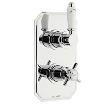 Prestige Klassique Option 1 Thermostatic Concealed Shower Valve with Adjustable Slide Rail Kit - Chrome | Product Image