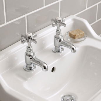 Prestige Klassique Basin Taps Pair Chrome | Product Image
