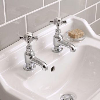 Prestige Klassique Basin Taps Pair Chrome | Product Image