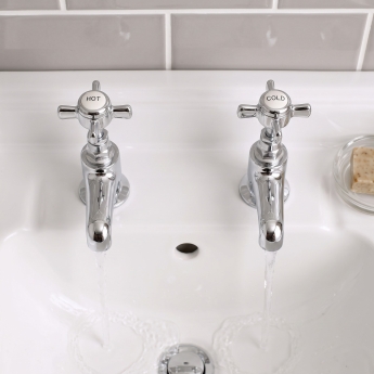 Prestige Klassique Basin Taps Pair Chrome | Product Image
