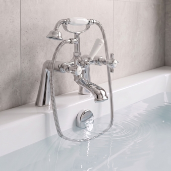 Prestige Klassique Bath Shower Mixer Tap Pillar Mounted - Chrome | Product Image