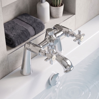 Prestige Klassique Bath Filler Tap Pillar Mounted - Chrome | Product Image