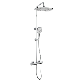 Prestige Kolt Thermostatic Bar Mixer Shower with Shower Kit and Fixed Head - Chrome | Product Image