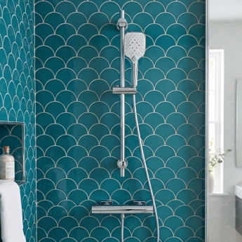 Prestige Kolt Thermostatic Round Bar Shower Valve with Shower Kit - Chrome | Product Image