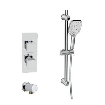 Prestige Kolt Thermostatic Concealed Shower Valve with Adjustable Slide Rail Kit - Chrome | Product Image