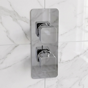 Prestige Kolt Thermostatic Concealed Shower Valve with Fixed Shower Head and Arm - Chrome | Product Image
