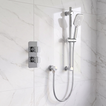 Prestige Kolt Thermostatic Concealed Shower Valve with Adjustable Slide Rail Kit - Chrome | Product Image