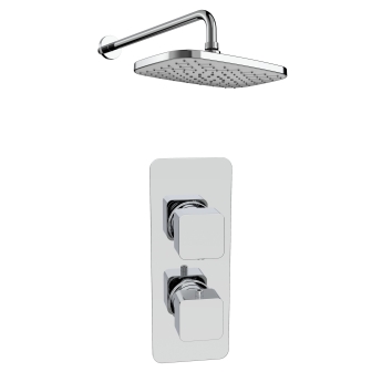 Prestige Kolt Thermostatic Concealed Shower Valve with Fixed Shower Head and Arm - Chrome | Product Image