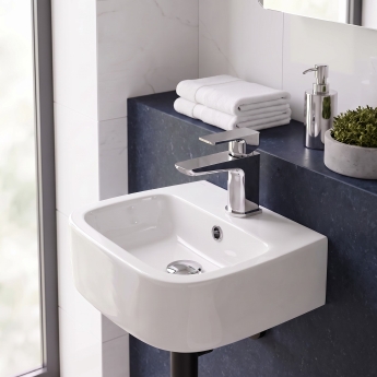 Prestige Kolt Mini Mono Basin Mixer Tap with Click Waste - Chrome | Product Image