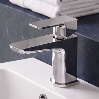 Prestige Kolt Mini Mono Basin Mixer Tap with Click Waste - Chrome | Product Image