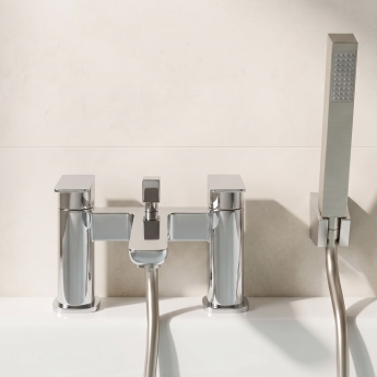 Prestige Kolt Bath Shower Mixer Tap with Shower Kit - Chrome | Product Image