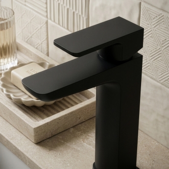 Prestige Kolt Mono Basin Mixer Tap - Matt Black | Product Image