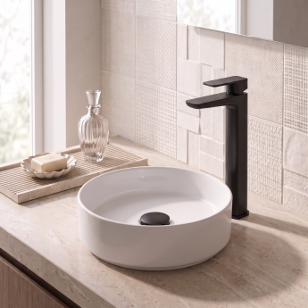 Prestige Kolt Tall Mono Basin Mixer Tap - Matt Black | Product Image