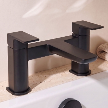 Prestige Kolt Bath Filler Tap Pillar Mounted - Matt Black | Product Image