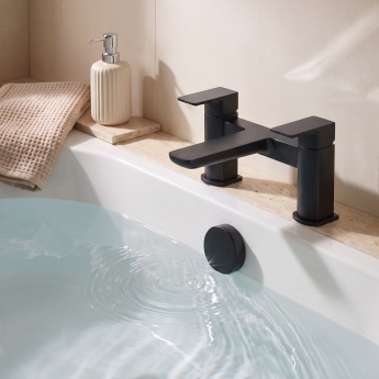 Prestige Kolt Bath Filler Tap Pillar Mounted - Matt Black | Product Image