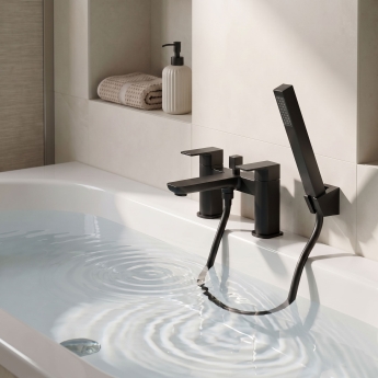 Prestige Kolt Bath Shower Mixer Tap with Shower Kit - Matt Black | Product Image
