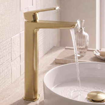 Prestige Kolt Tall Mono Basin Mixer Tap - Brushed Brass | Product Image