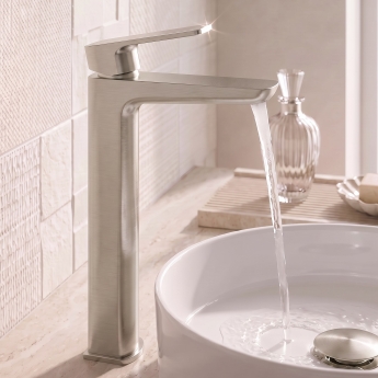 Prestige Kolt Tall Mono Basin Mixer Tap - Brushed Nickel | Product Image