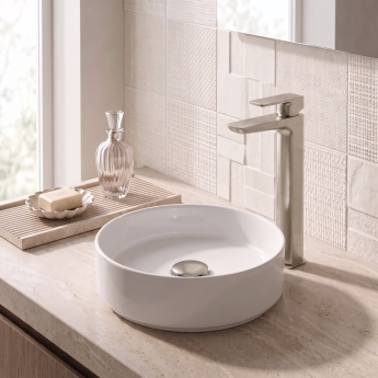 Prestige Kolt Tall Mono Basin Mixer Tap - Brushed Nickel | Product Image