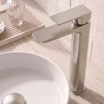 Prestige Kolt Tall Mono Basin Mixer Tap - Brushed Nickel | Product Image