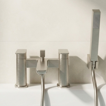 Prestige Kolt Bath Shower Mixer Tap with Shower Kit - Brushed Nickel | Product Image