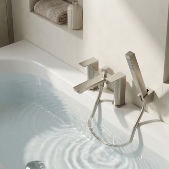 Prestige Kolt Bath Shower Mixer Tap with Shower Kit - Brushed Nickel | Product Image