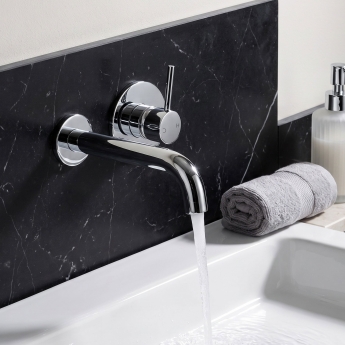 Prestige Kore Wall Mounted Basin Mixer Tap - Chrome | Product Image