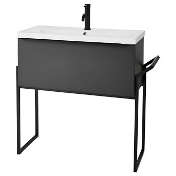 Prestige Kore Floor Standing 1-Drawer Vanity Unit with Basin 800mm Wide and Frame