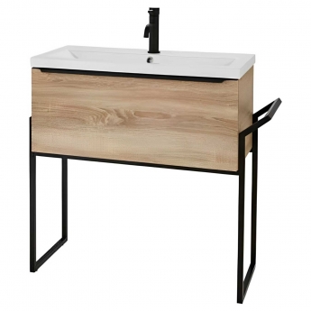 Prestige Kore Floor Standing 1-Drawer Vanity Unit with Basin 800mm Wide and Frame