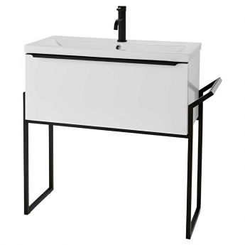 Prestige Kore Floor Standing 1-Drawer Vanity Unit with Basin 800mm Wide and Frame
