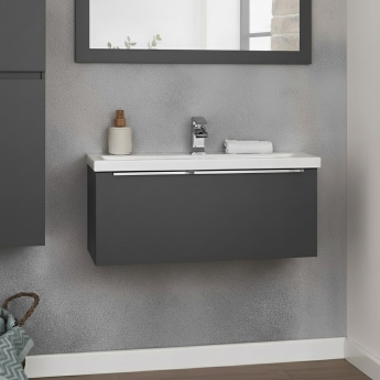 Prestige Kore 800mm 1-Drawer Wall Hung Vanity Unit | Product Image