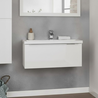 Prestige Kore 800mm 1-Drawer Wall Hung Vanity Unit | Product Image