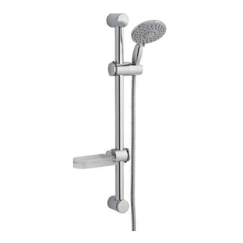 Prestige Plan Thermostatic Twin Round Push Button Concealed Mixer Shower with Shower Kit Round Head | Product Image