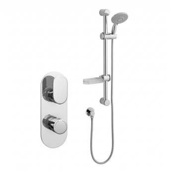 Prestige Logik Option 1 Thermostatic Concealed Shower Valve with Adjustable Slide Rail Kit - Chrome | Product Image