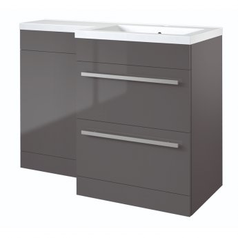 Prestige Matrix 1100mm 2-Drawer Toilet and Basin Combination Unit