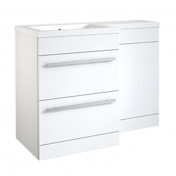 Prestige Matrix 1100mm 2-Drawer Toilet and Basin Combination Unit