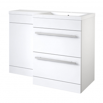 Prestige Matrix 1100mm 2-Drawer Toilet and Basin Combination Unit