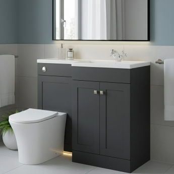 Prestige Merit 1100mm 2-Door Toilet and Basin Combination Unit | Product Image
