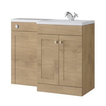 Prestige Merit 1100mm 2-Door Toilet and Basin Combination Unit | Product Image