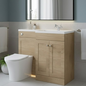 Prestige Merit 1100mm 2-Door Toilet and Basin Combination Unit | Product Image