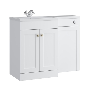 Prestige Merit 1100mm 2-Door Toilet and Basin Combination Unit | Product Image