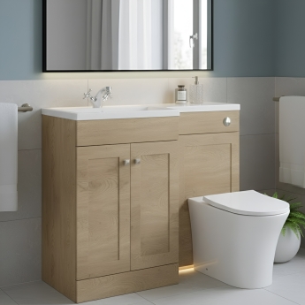Prestige Merit 1100mm 2-Door Toilet and Basin Combination Unit | Product Image