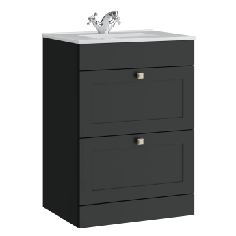 Prestige Merit 600mm 2-Drawer Floor Standing Vanity Unit | Product Image