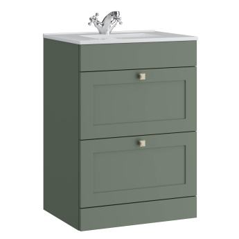 Prestige Merit 600mm 2-Drawer Floor Standing Vanity Unit | Product Image
