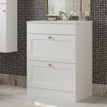 Prestige Merit 600mm 2-Drawer Floor Standing Vanity Unit | Product Image