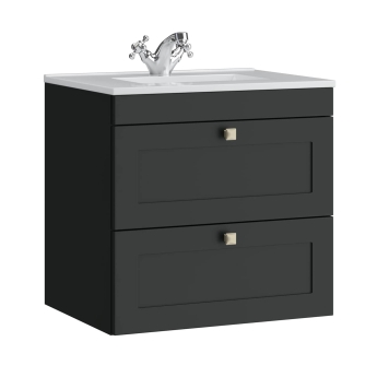 Prestige Merit 600mm 2-Drawer Wall Hung Vanity Unit | Product Image